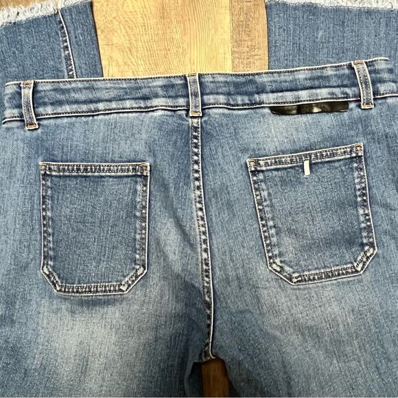 Stella McCartney Flare Jeans Chic Quiet Luxury Raw Hem Italy Women's Size 31 - Picture 7 of 9